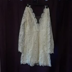 NWOT White Lace Mini Dress